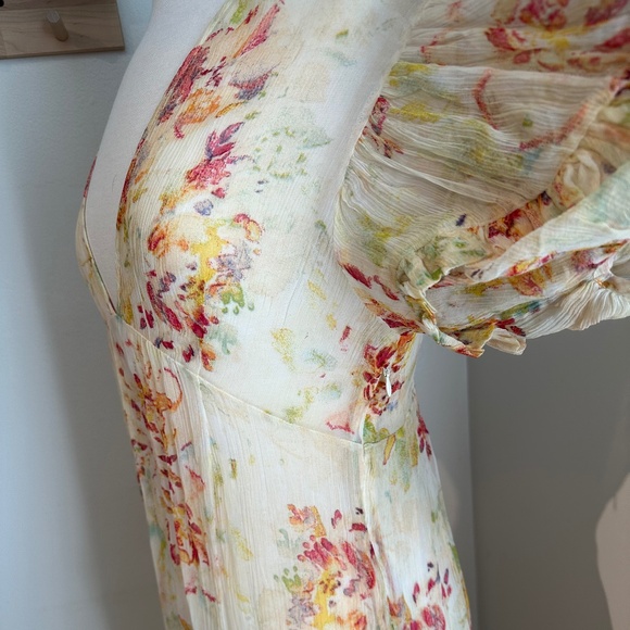 Free People Sheer Floral Maxi Top Sz XS - Picture 2 of 6